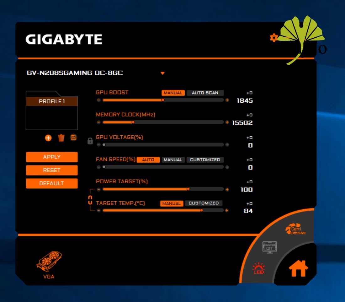 Aorus engine разгон видеокарты