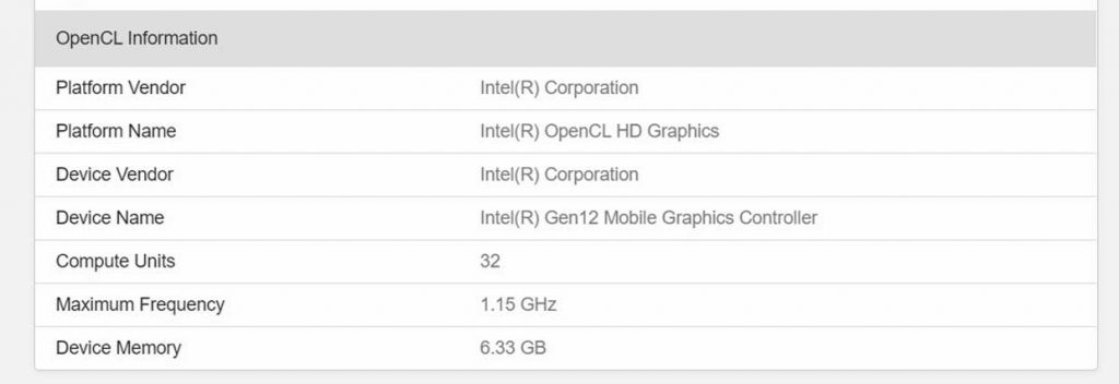 Processeur Core Rocket Lake-S d’Intel – Base de données du benchmark Geekbench 5 