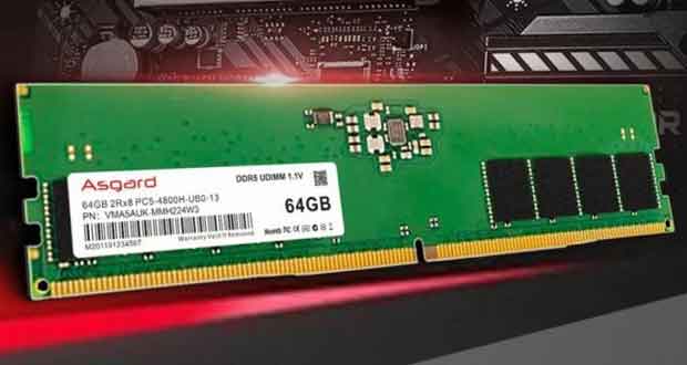 Asgard annonce ses kits DDR5 4800 MHz de 32 Go, 64 Go et 128 Go - GinjFo
