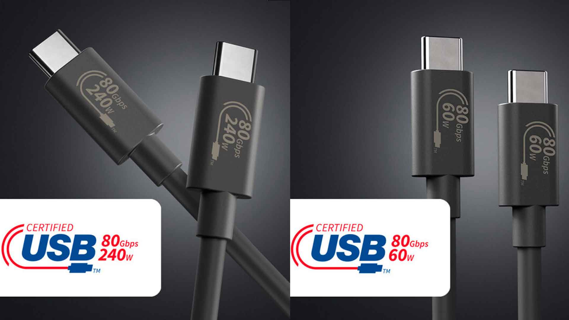 Câbles certifiés USB4 2.0