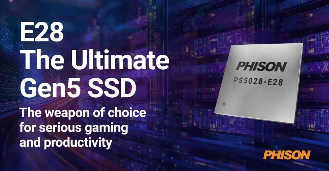 Contrôleur SSD PS5028-E28 PCIe Gen 5 de Phison