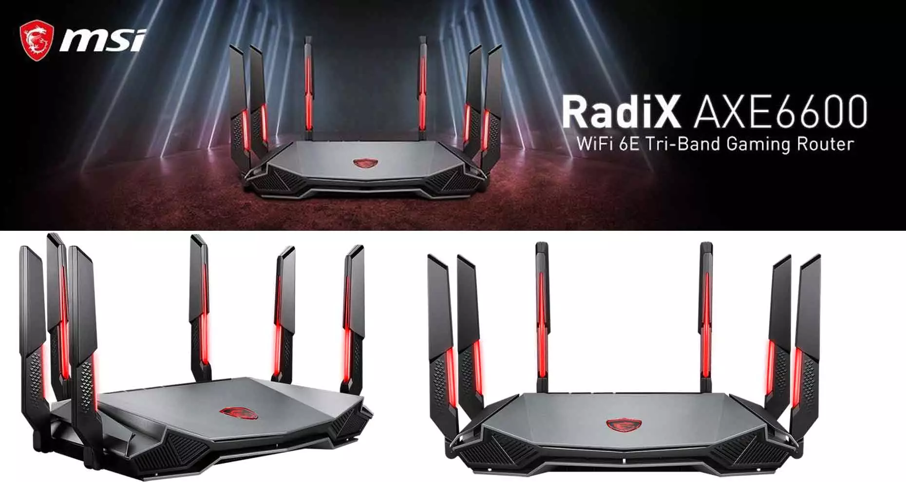 Routeur gaming tribande MSI RadiX AX6600 Wi-Fi 6